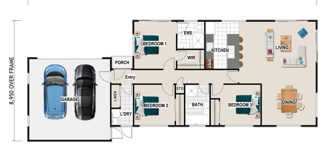 Eddie Plans Bridgnorth Coloured Floor Plan