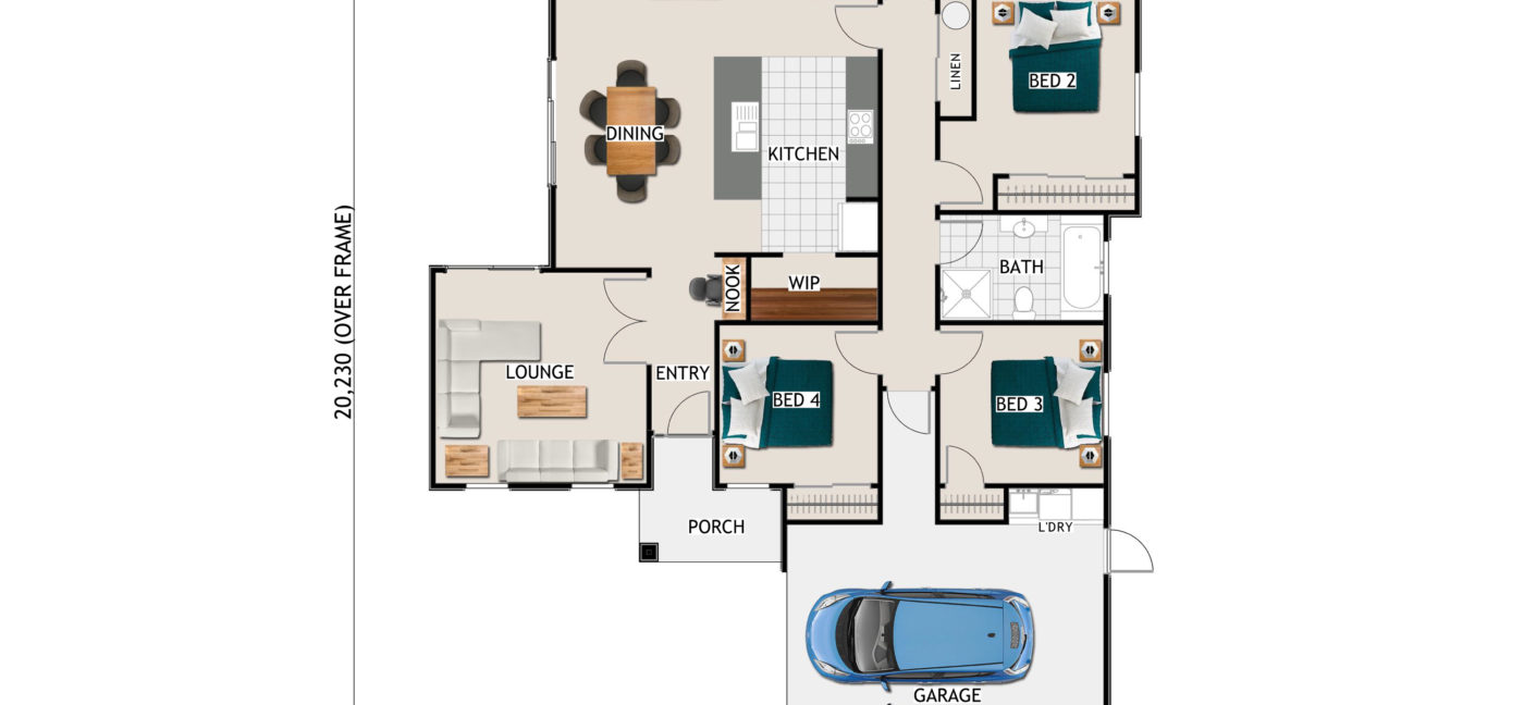 Eddie Plans Worcester Coloured Floor Plan