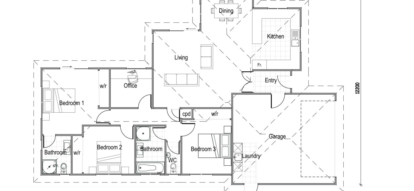 Kakariki 3 Bedroom Plan